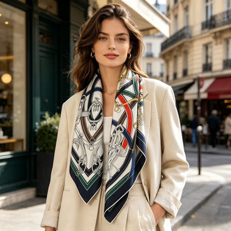 MaraSilk Pure Mulberry Silk Scarf - Square Twill MS863
