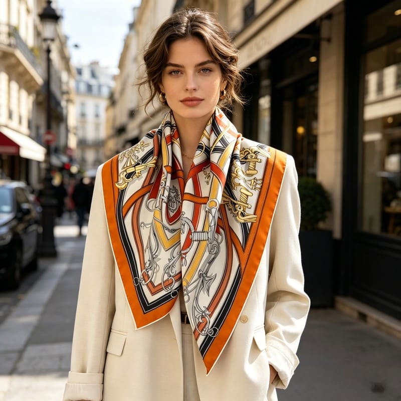 MaraSilk Pure Mulberry Silk Scarf - Square Twill MS863