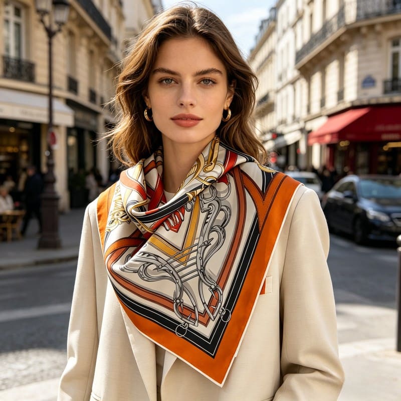 MaraSilk Pure Mulberry Silk Scarf - Square Twill MS863
