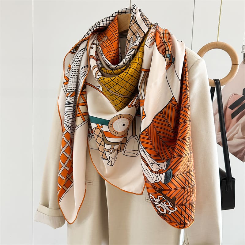 MaraSilk Pure Mulberry Silk Scarf - Square Twill MS869