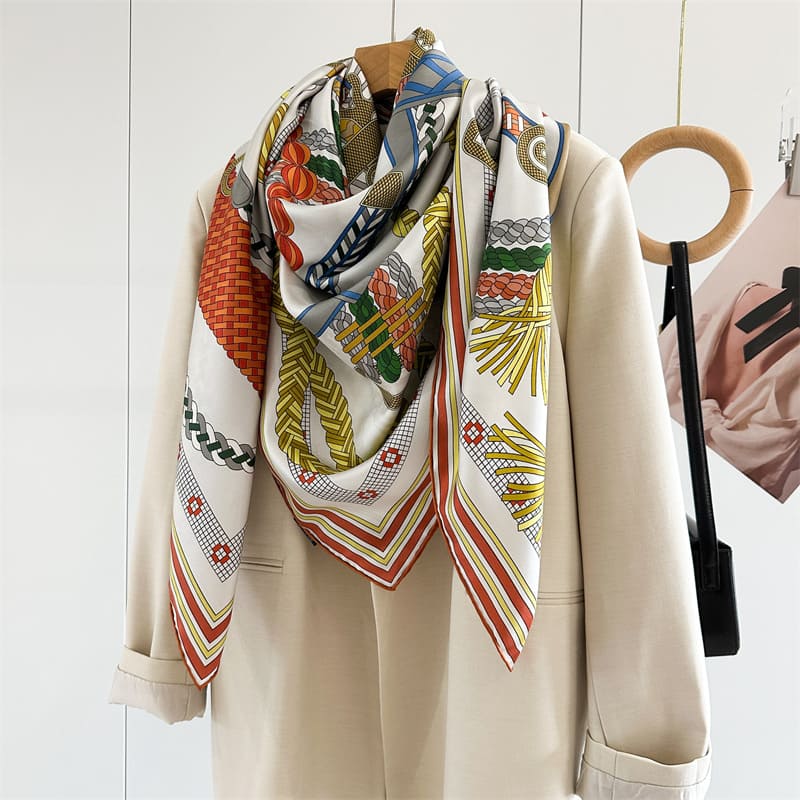 MaraSilk Pure Mulberry Silk Scarf - Square Twill MS874