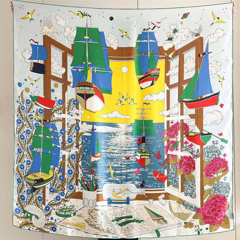 MaraSilk Pure Mulberry Silk Scarf - Square Twill MS883 53" x 53" MS88301