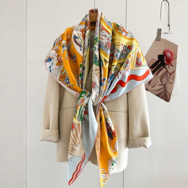 MaraSilk Pure Mulberry Silk Scarf - Square Twill MS885