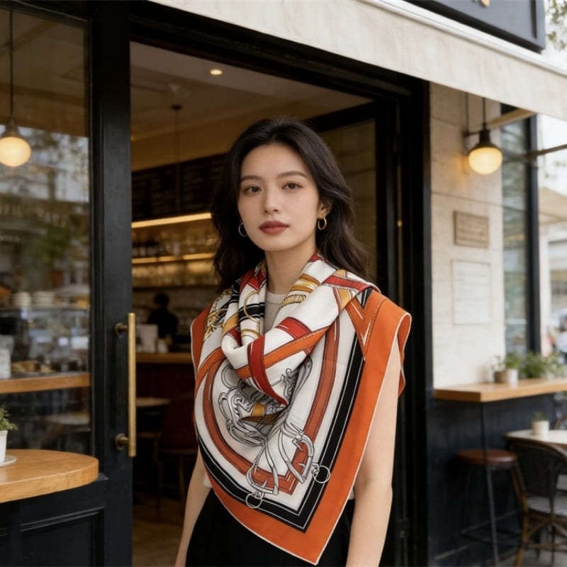 MaraSilk Pure Mulberry Silk Scarf - Square Twill MS886