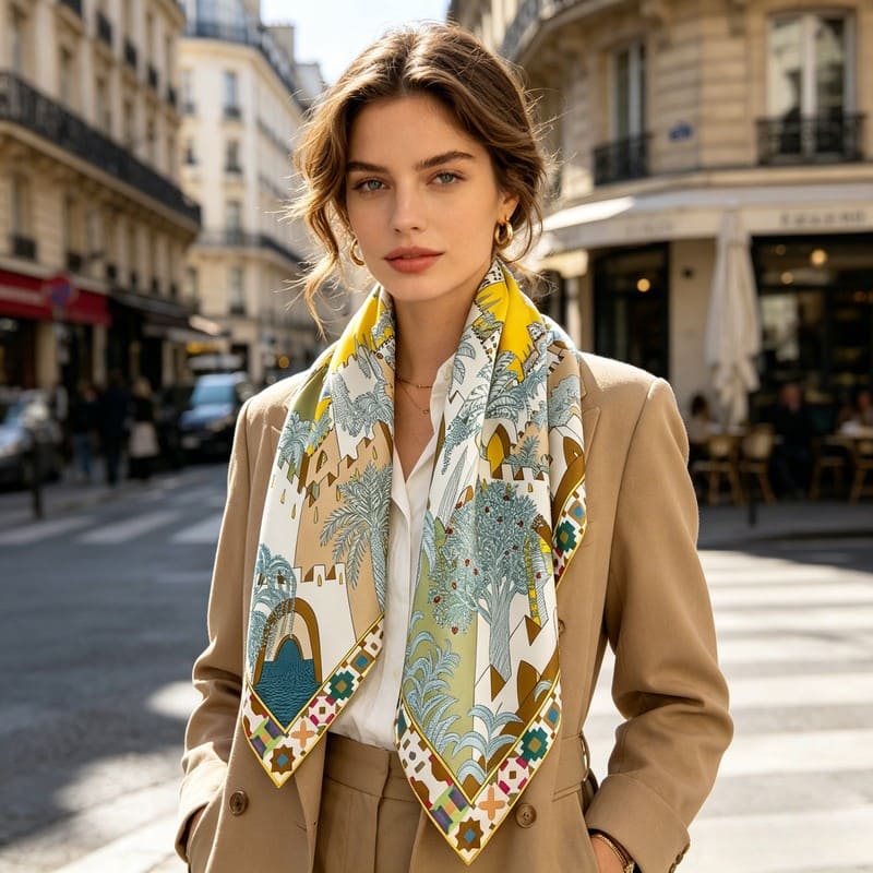 MaraSilk Pure Mulberry Silk Scarf - Square Twill MS931