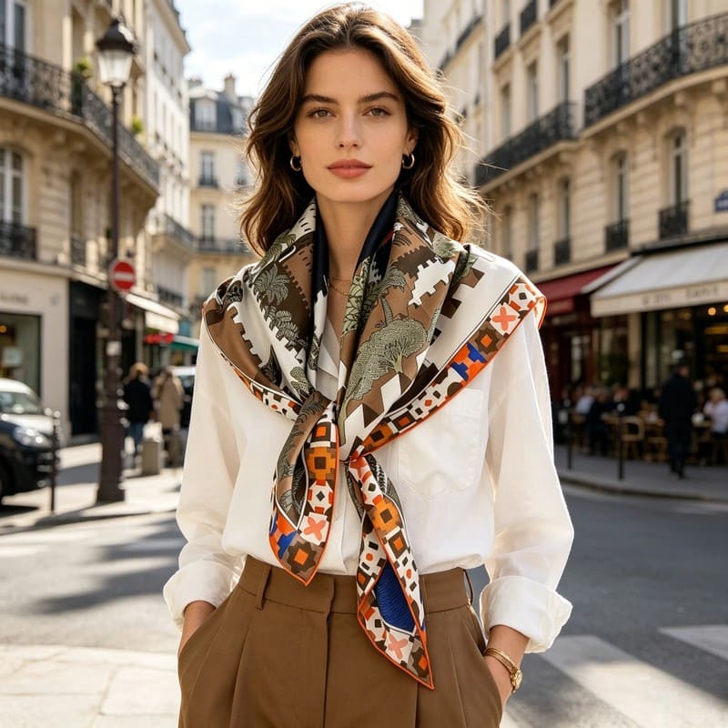 MaraSilk Pure Mulberry Silk Scarf - Square Twill MS931