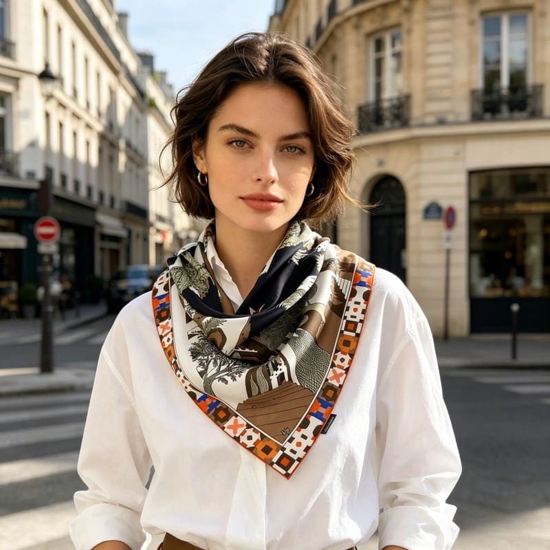 MaraSilk Pure Mulberry Silk Scarf - Square Twill MS931