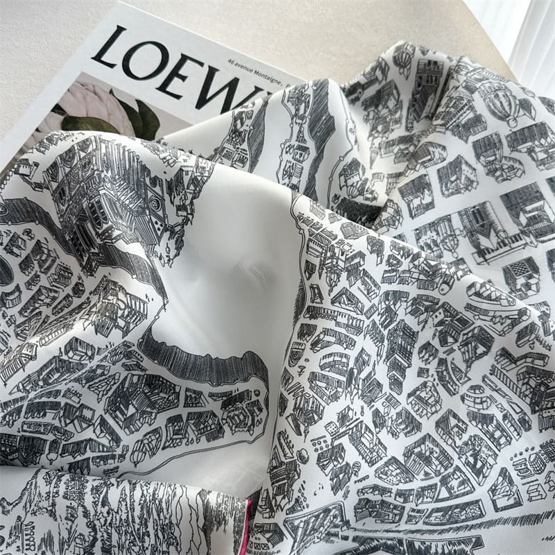 MaraSilk Pure Mulberry Silk Scarf - Square Twill MS932