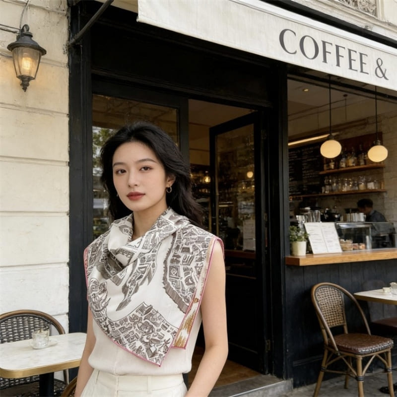 MaraSilk Pure Mulberry Silk Scarf - Square Twill MS935