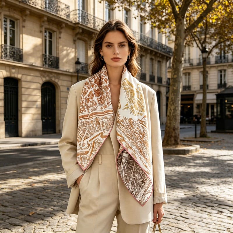 MaraSilk Pure Mulberry Silk Scarf - Square Twill MS935