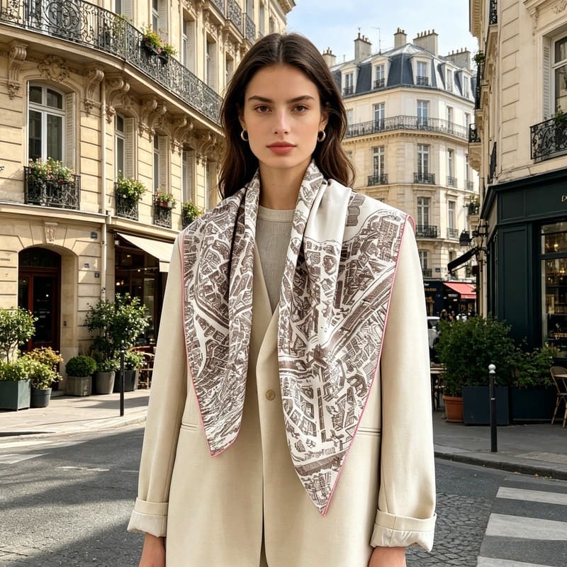 MaraSilk Pure Mulberry Silk Scarf - Square Twill MS935