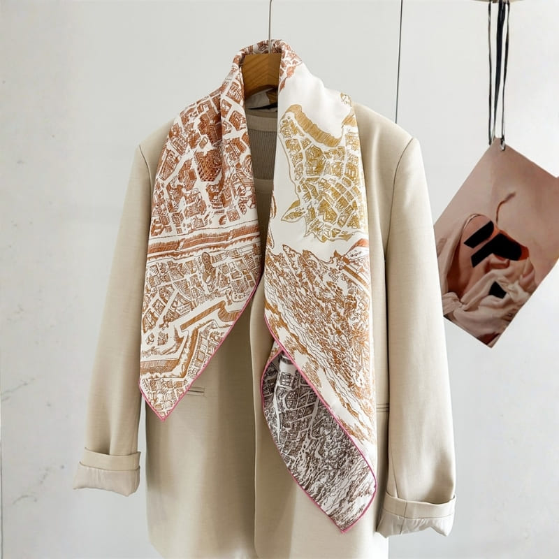 MaraSilk Pure Mulberry Silk Scarf - Square Twill MS935