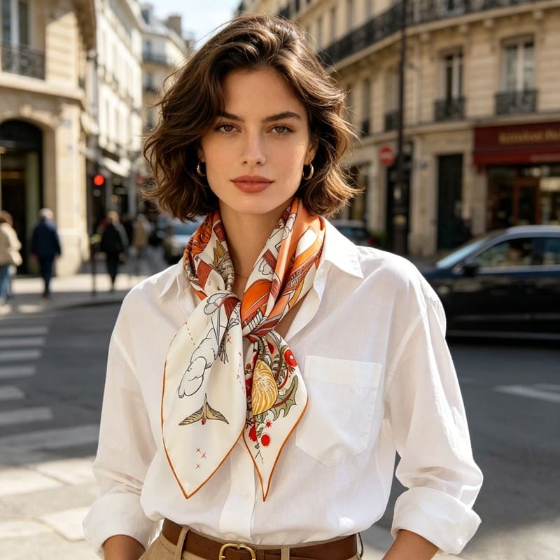 MaraSilk Pure Mulberry Silk Scarf - Square Twill MS938
