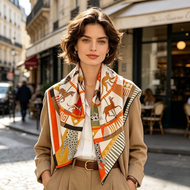 MaraSilk Pure Mulberry Silk Scarf - Square Twill MS958