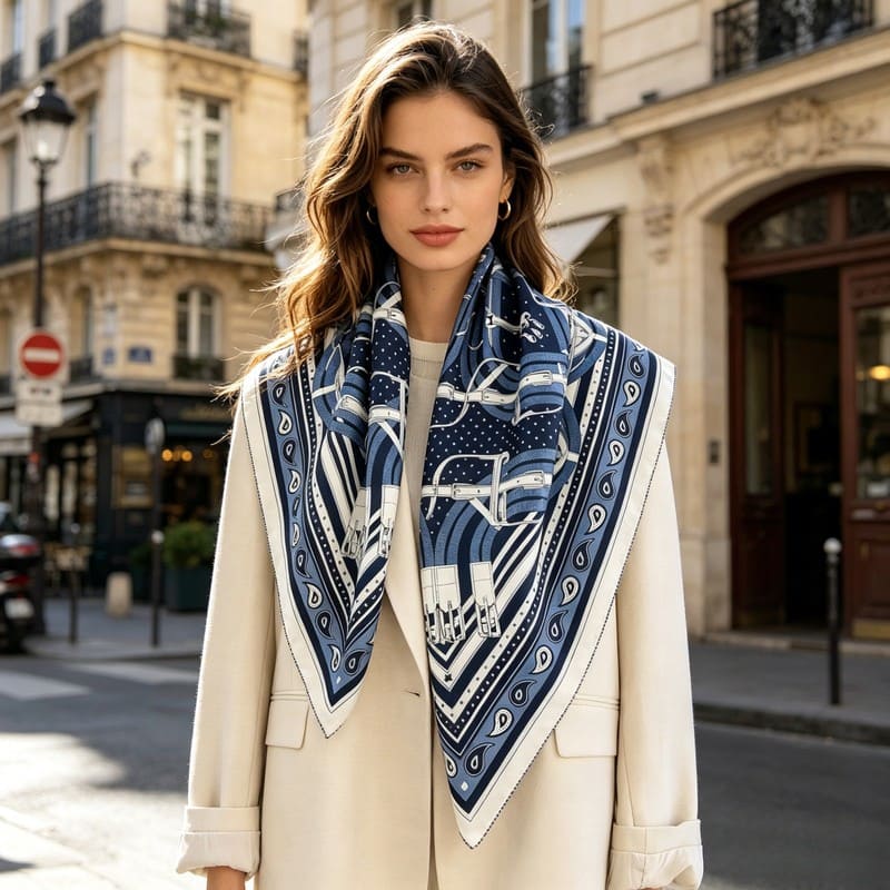 MaraSilk Pure Mulberry Silk Scarf - Square Twill MS959