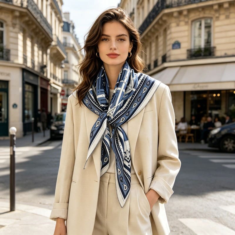 MaraSilk Pure Mulberry Silk Scarf - Square Twill MS959