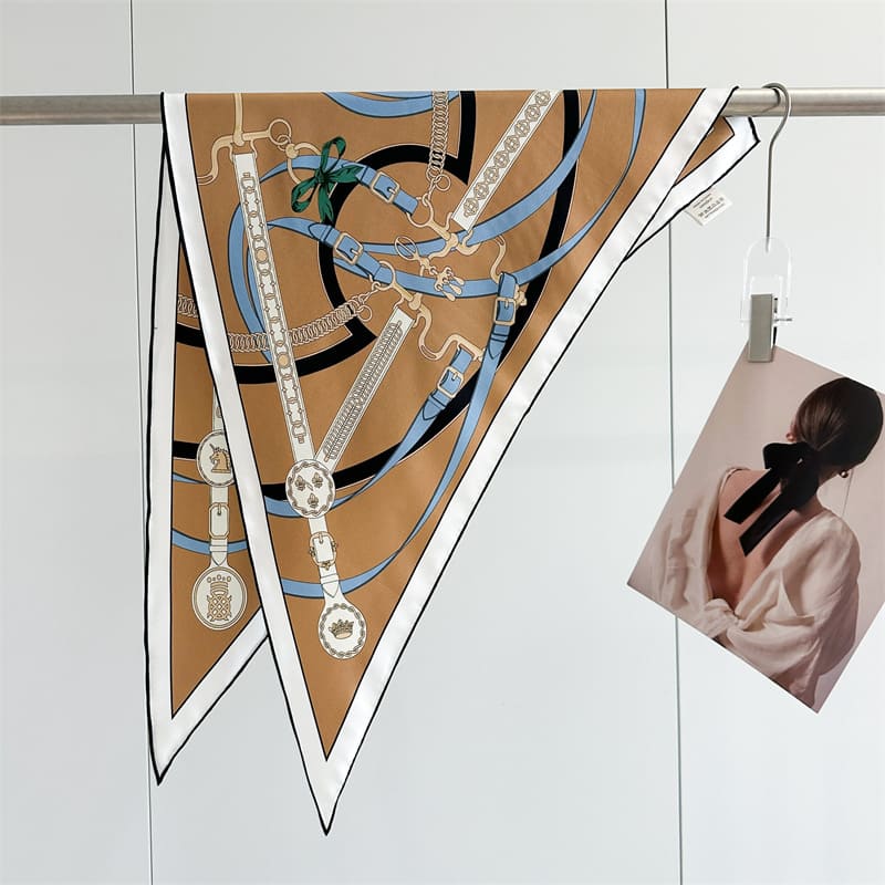 MaraSilk Pure Mulberry Silk Scarf - Triangle Twill MS953 51" x 33" x 33" MS95301