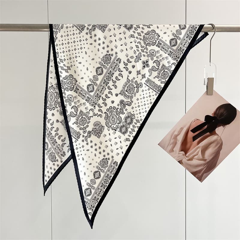 MaraSilk Pure Mulberry Silk Scarf - Triangle Twill MS955 51" x 33" x 33" MS95503