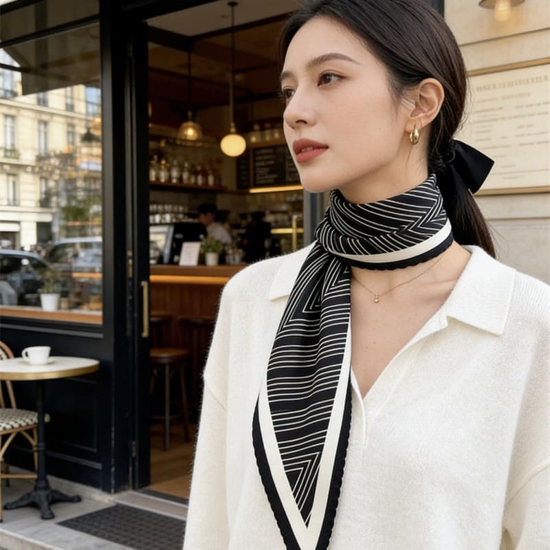 MaraSilk Pure Mulberry Silk Scarf - Triangle Twill MS955