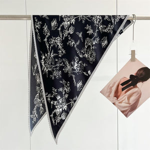MaraSilk Pure Mulberry Silk Scarf - Triangle Twill MS955 51" x 33" x 33" MS95507