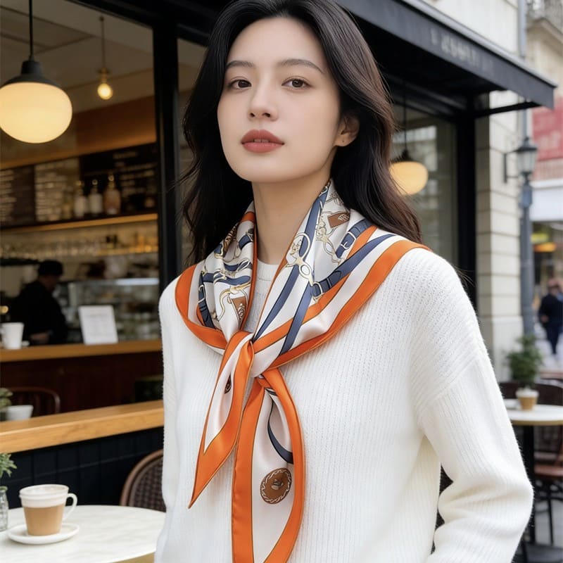 MaraSilk Pure Mulberry Silk Scarf - Triangle Twill MS956