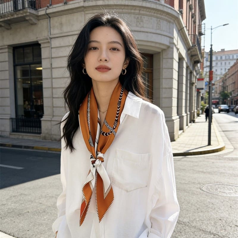 MaraSilk Pure Mulberry Silk Scarf - Triangle Twill MS963