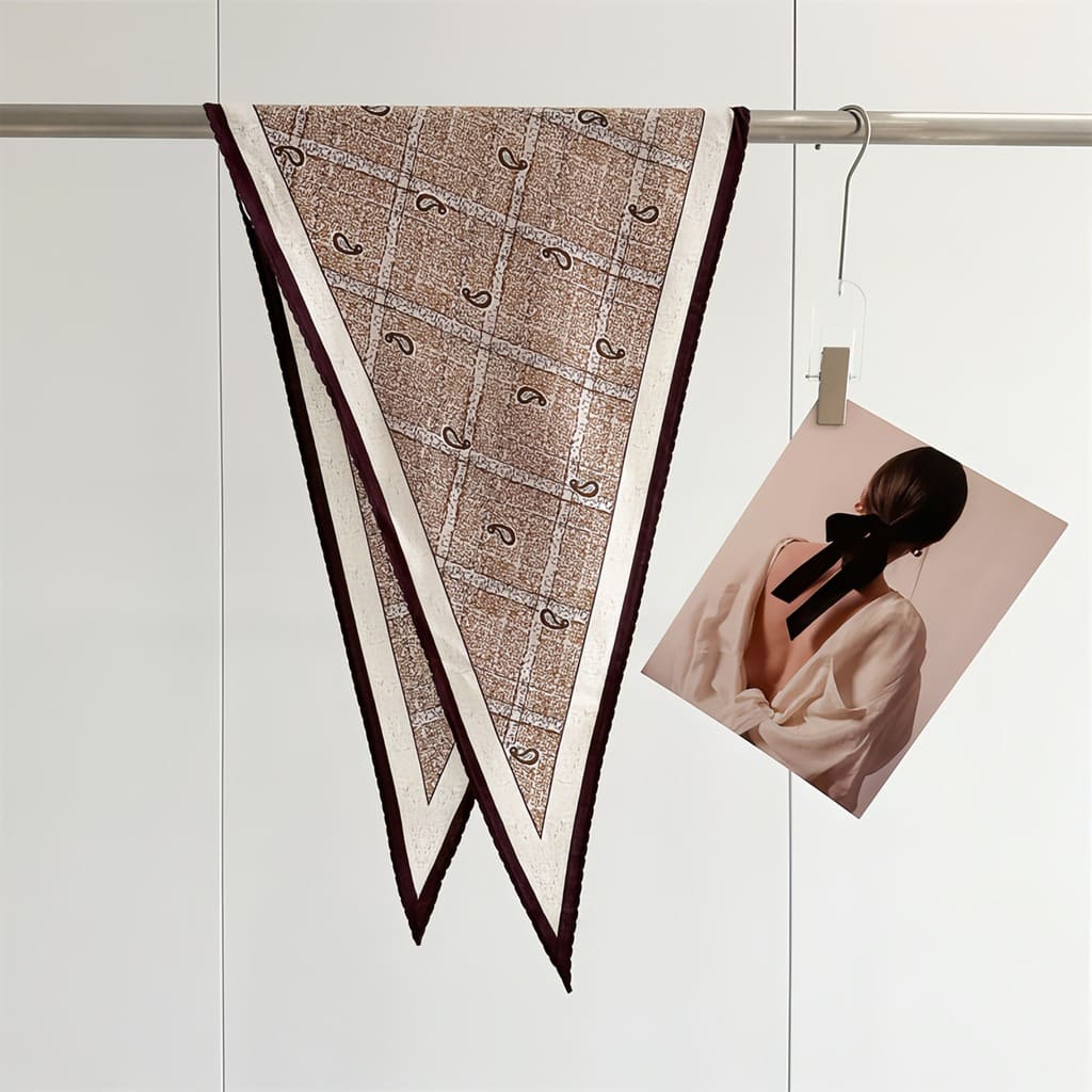 MaraSilk Pure Mulberry Silk-Wool Scarf - Diamond MS812 55" x 17" MS81202