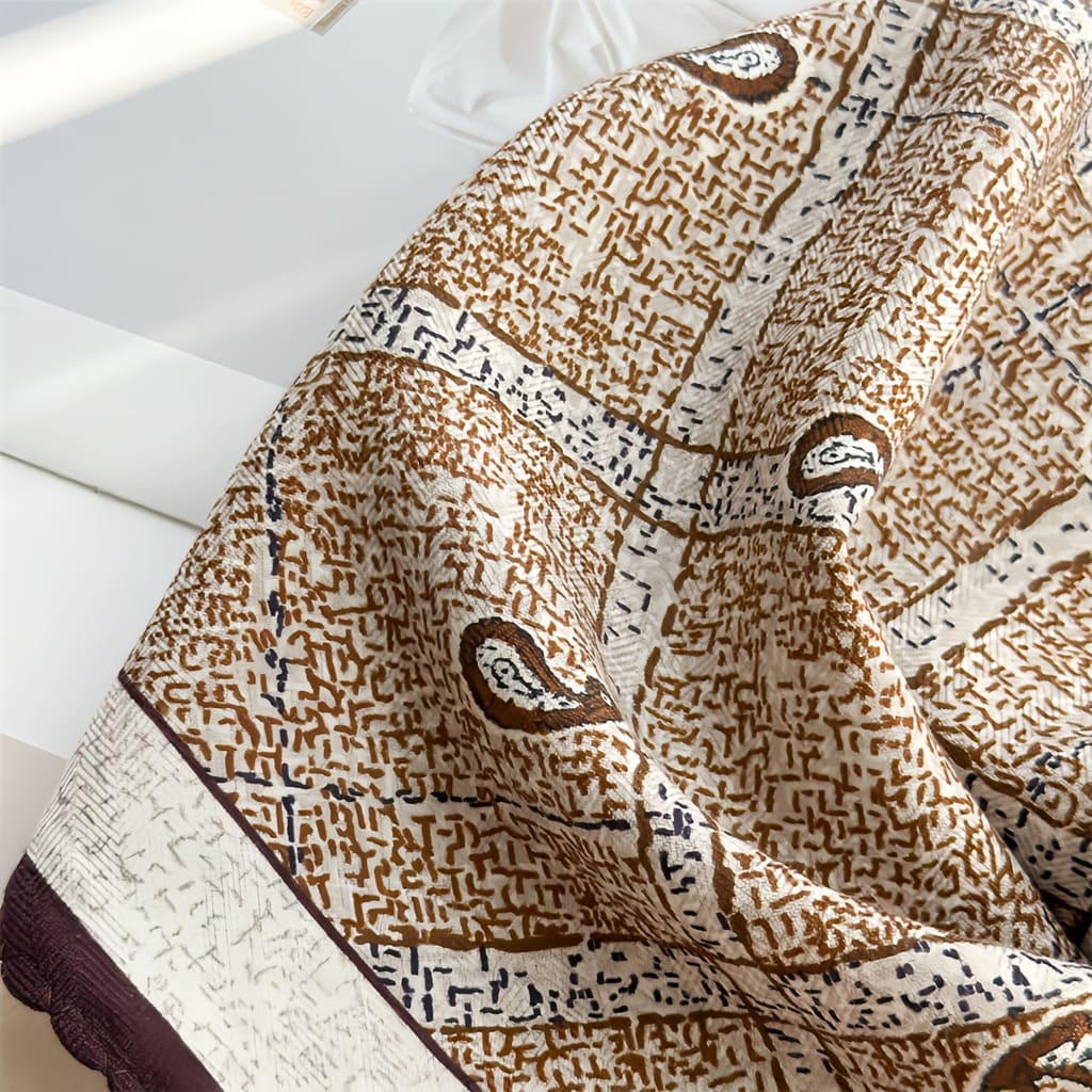 MaraSilk Pure Mulberry Silk-Wool Scarf - Diamond MS812