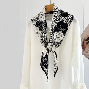 MaraSilk Pure Mulberry Silk-Wool Scarf - Diamond MS812