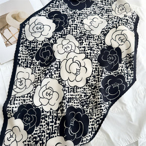 MaraSilk Pure Mulberry Silk-Wool Scarf - Diamond MS812