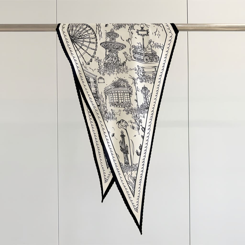 MaraSilk Pure Mulberry Silk-Wool Scarf - Diamond MS812 55" x 17" MS81205