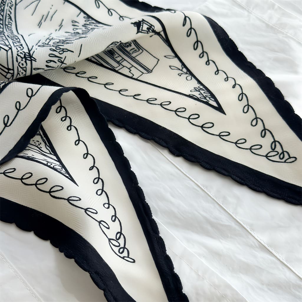 MaraSilk Pure Mulberry Silk-Wool Scarf - Diamond MS812