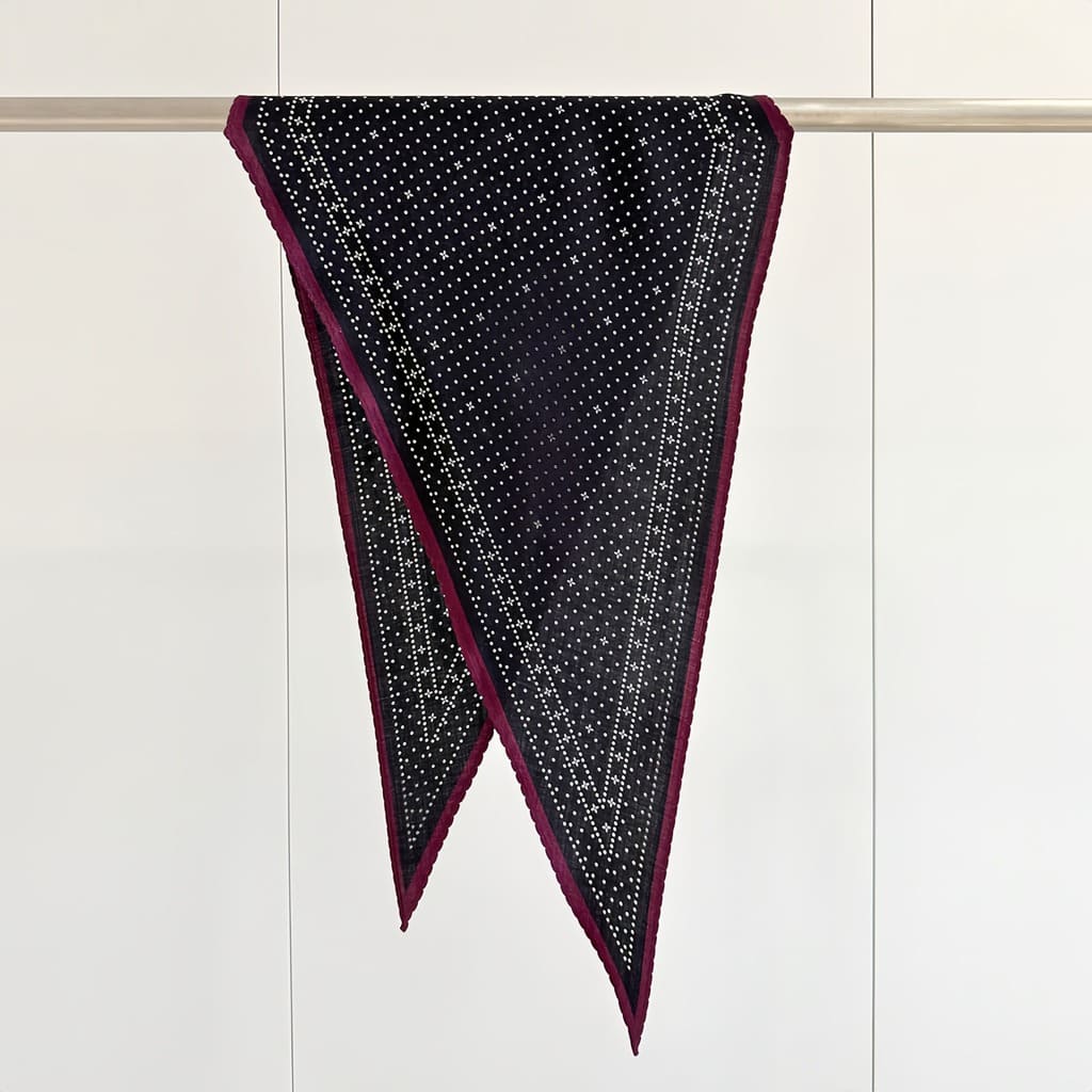 MaraSilk Pure Mulberry Silk-Wool Scarf - Diamond MS812 55" x 17" MS81206