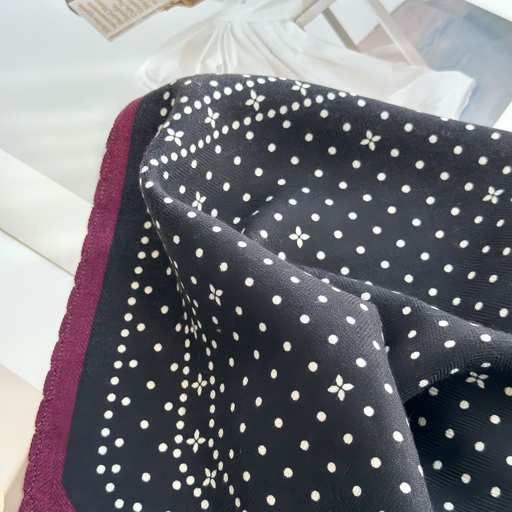 MaraSilk Pure Mulberry Silk-Wool Scarf - Diamond MS812