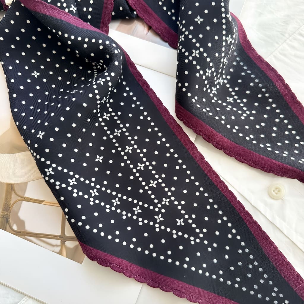 MaraSilk Pure Mulberry Silk-Wool Scarf - Diamond MS812