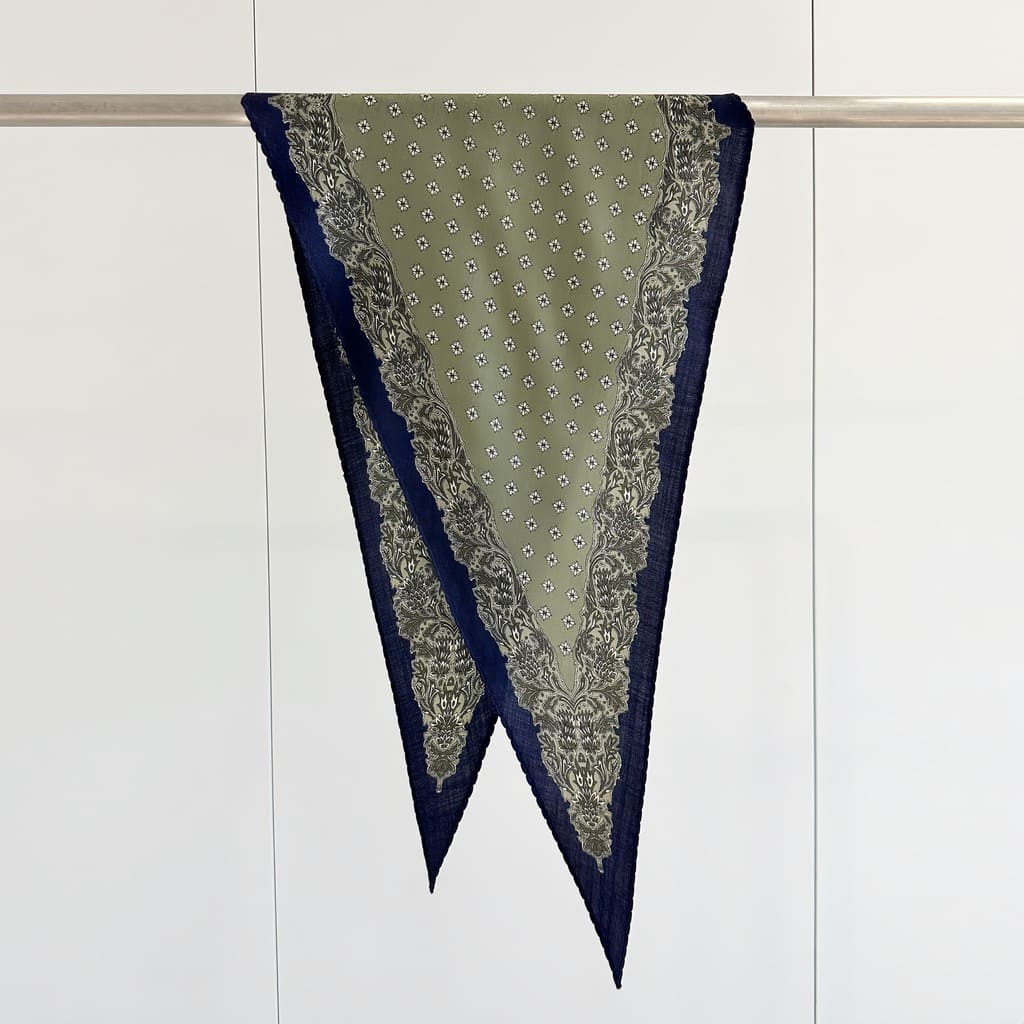 MaraSilk Pure Mulberry Silk-Wool Scarf - Diamond MS812 55" x 17" MS81207