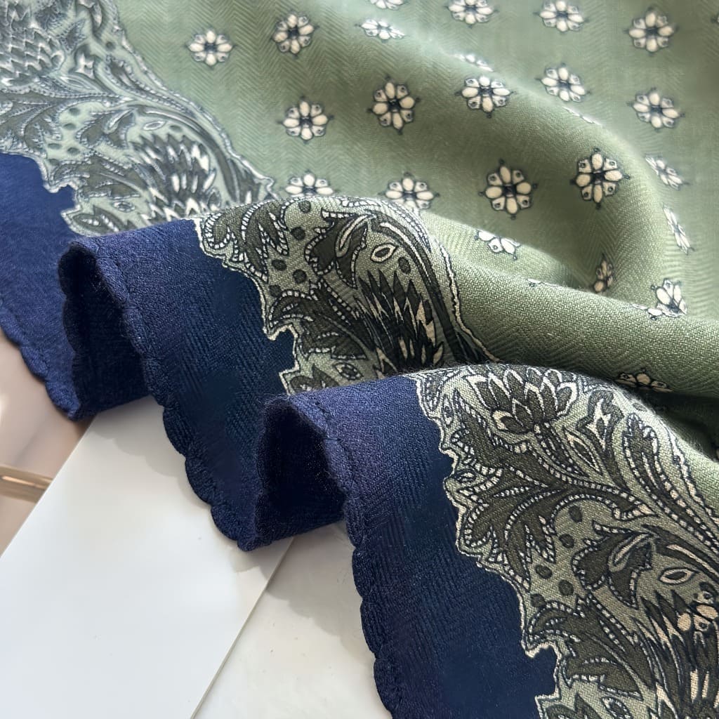 MaraSilk Pure Mulberry Silk-Wool Scarf - Diamond MS812