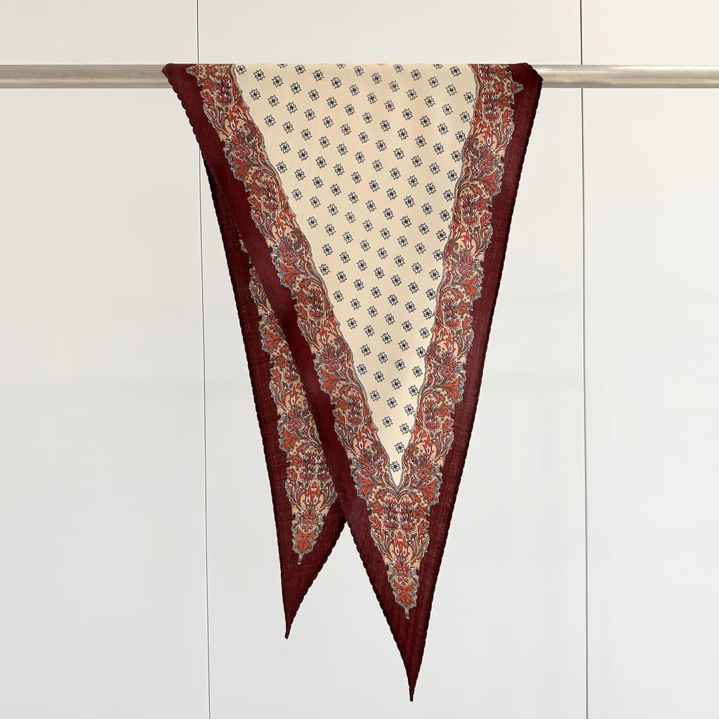 MaraSilk Pure Mulberry Silk-Wool Scarf - Diamond MS812 55" x 17" MS81208