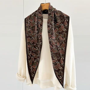 MaraSilk Pure Mulberry Silk-Wool Scarf - Diamond MS812