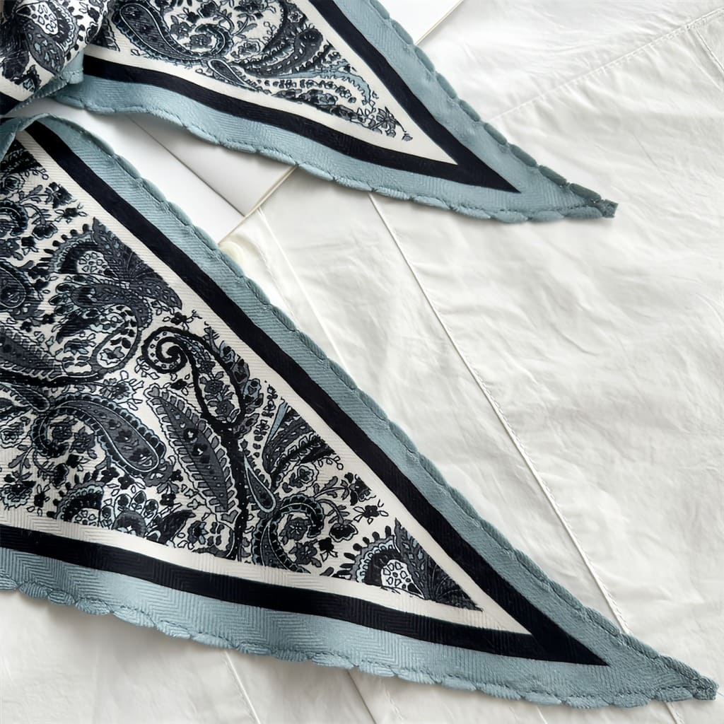 MaraSilk Pure Mulberry Silk-Wool Scarf - Diamond MS812