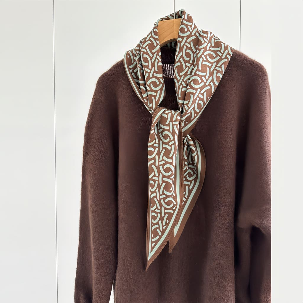 MaraSilk Pure Mulberry Silk-Wool Scarf - Diamond MS812