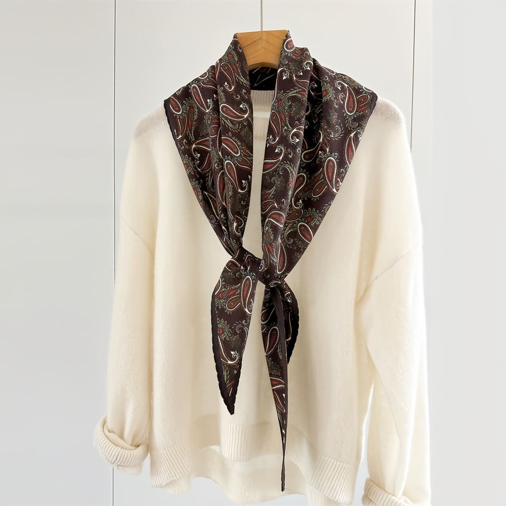 MaraSilk Pure Mulberry Silk-Wool Scarf - Diamond MS812