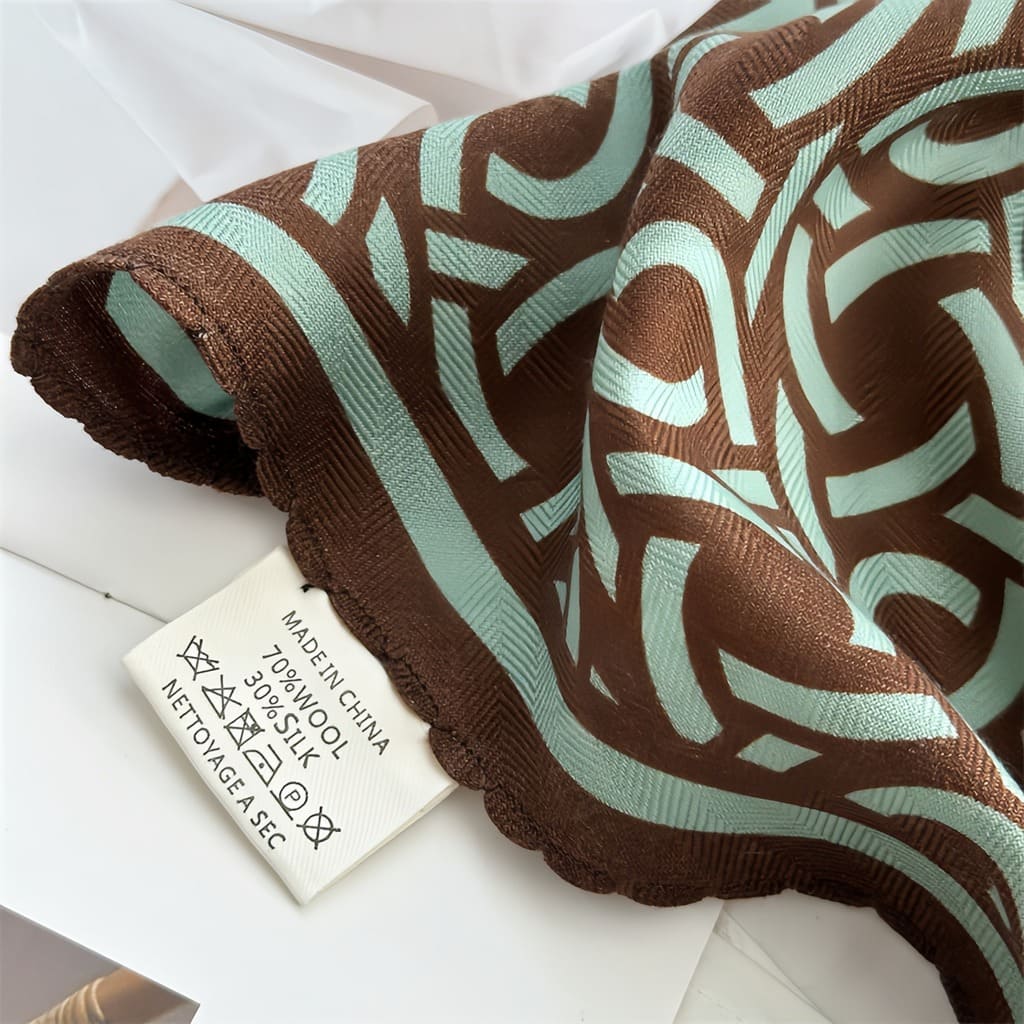 MaraSilk Pure Mulberry Silk-Wool Scarf - Diamond MS812