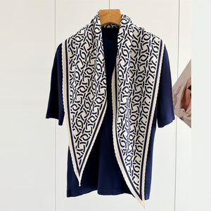 MaraSilk Pure Mulberry Silk-Wool Scarf - Diamond MS812