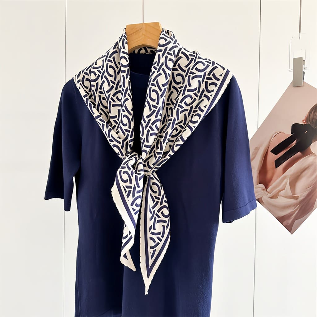 MaraSilk Pure Mulberry Silk-Wool Scarf - Diamond MS812