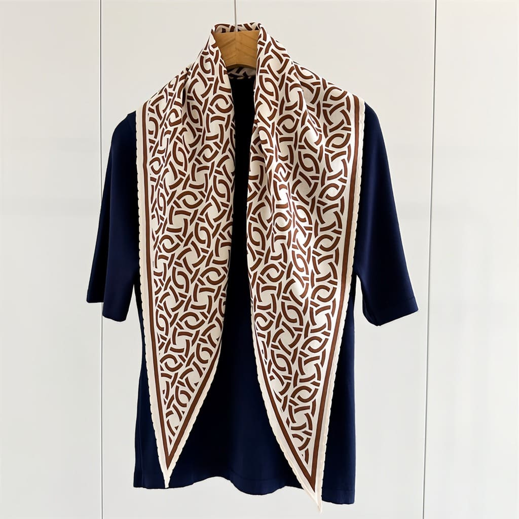 MaraSilk Pure Mulberry Silk-Wool Scarf - Diamond MS812