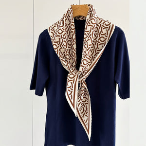 MaraSilk Pure Mulberry Silk-Wool Scarf - Diamond MS812