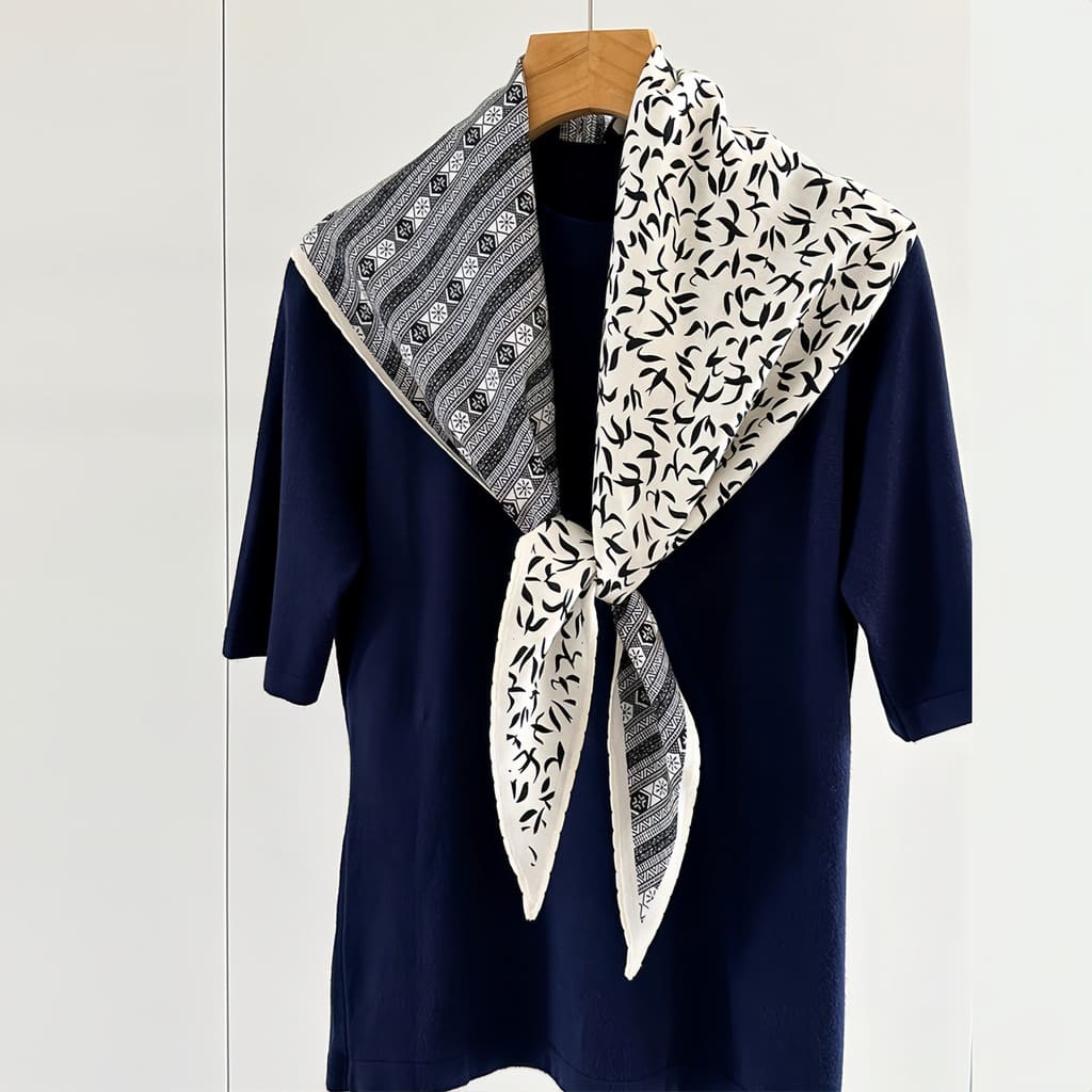 MaraSilk Pure Mulberry Silk-Wool Scarf - Diamond MS812