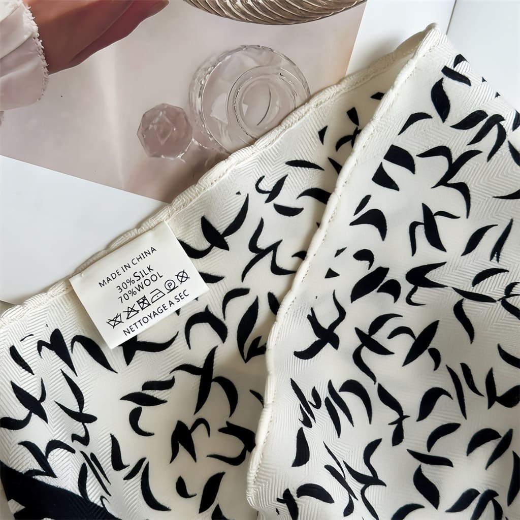 MaraSilk Pure Mulberry Silk-Wool Scarf - Diamond MS812