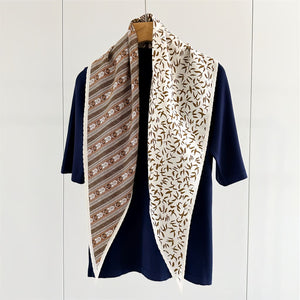 MaraSilk Pure Mulberry Silk-Wool Scarf - Diamond MS812